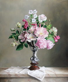 比利时Pieter Wagemans油画花卉作品